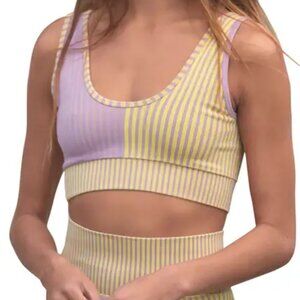 Free People FP Movement Stripe Colorblock Sports Bra